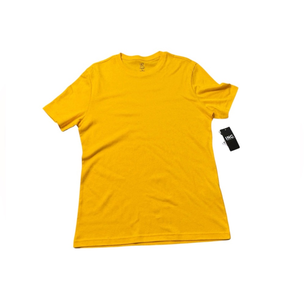 INC International Concepts | NEW Men's Short-Sleeve Crew T-Shirt in Mustard New